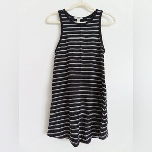 Forever 21 Black and White Striped Racerback Dress